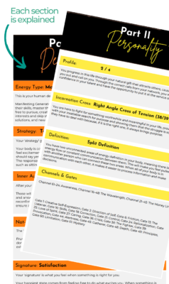 human design summary report